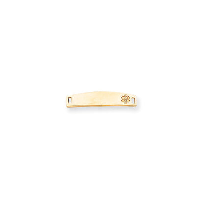 14K Gelbgold Non-enameled Medizinisch Schmuck Platte