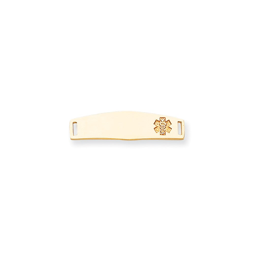14K Gelbgold Non-enameled Medizinisch Schmuck Platte