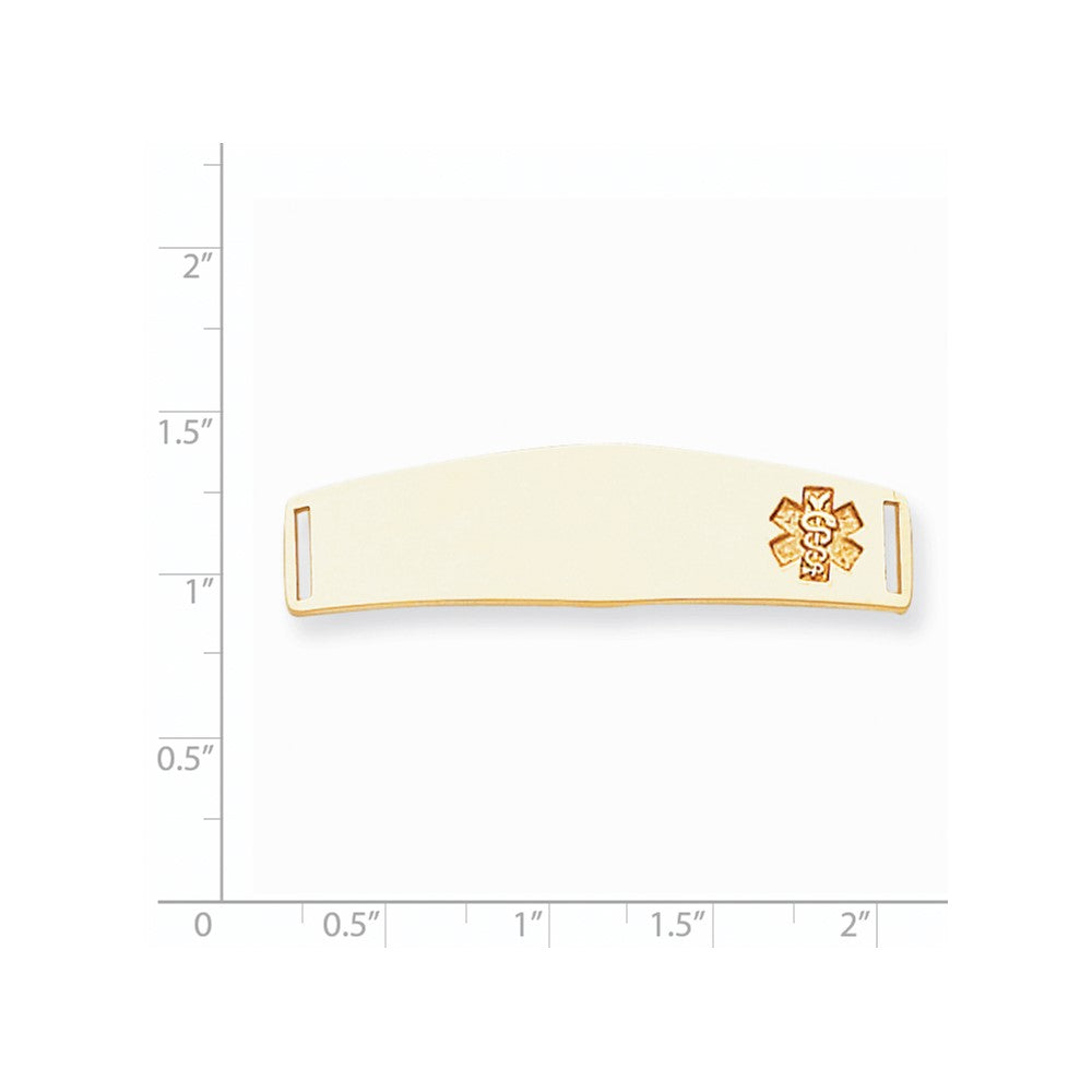 14K Gelbgold Non-enameled Medizinisch Schmuck Platte