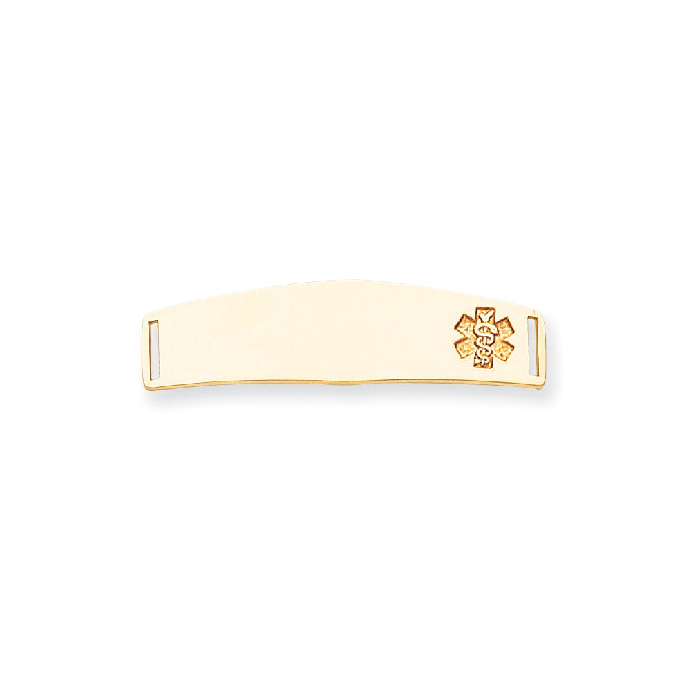 14K Gelbgold Non-enameled Medizinisch Schmuck Platte