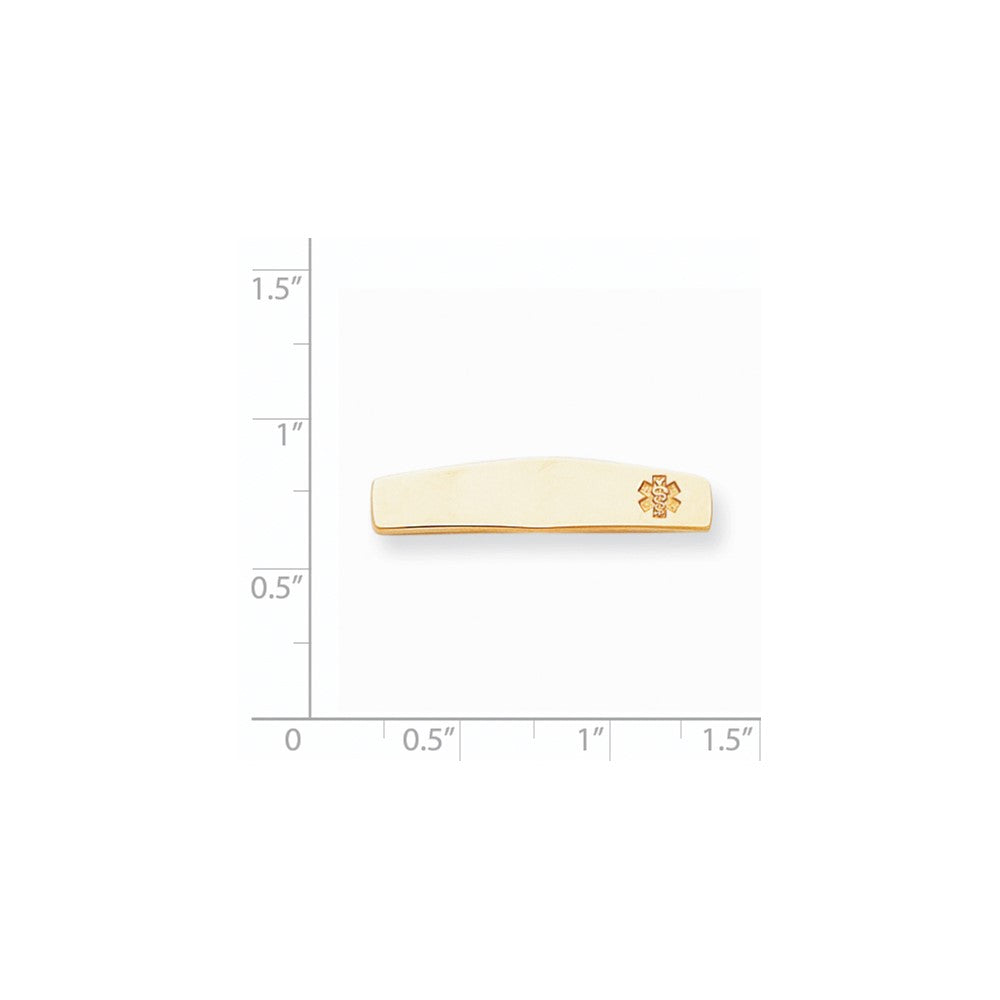 14K Gelbgold Non-enameled Medizinisch Schmuck Platte
