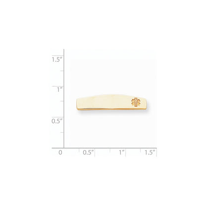14K Gelbgold Non-enameled Medizinisch Schmuck Platte