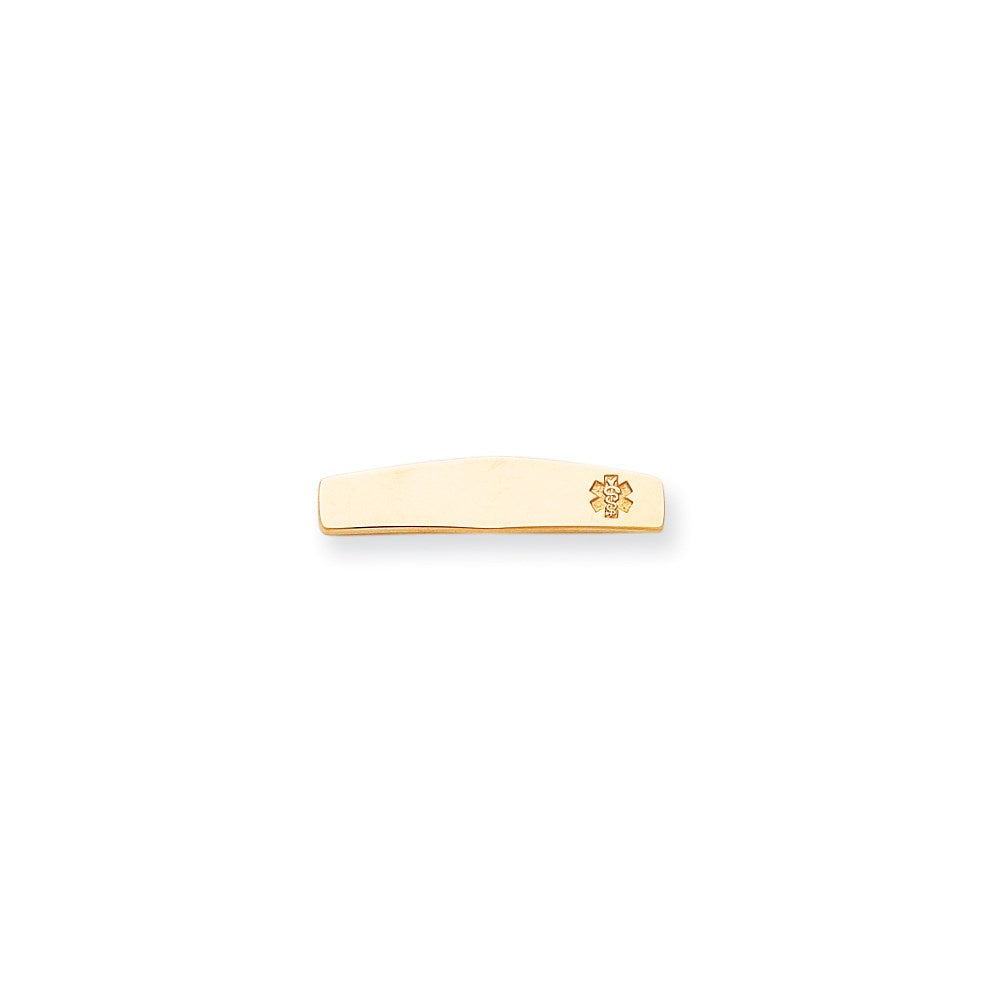 14K Gelbgold Non-enameled Medizinisch Schmuck Platte