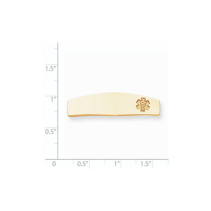14K Gelbgold Non-enameled Medizinisch Schmuck Platte