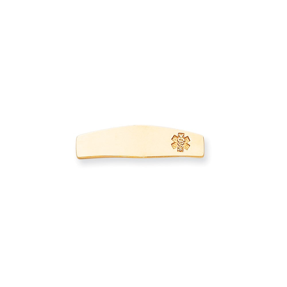 14K Gelbgold Non-enameled Medizinisch Schmuck Platte