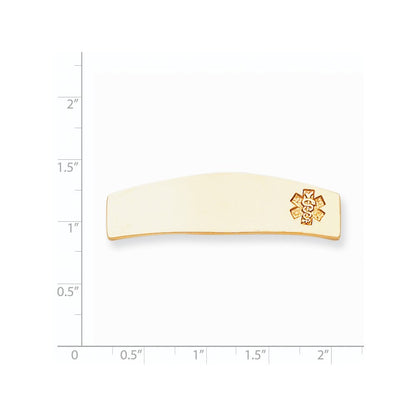 14K Gelbgold Non-enameled Medizinisch Schmuck Platte