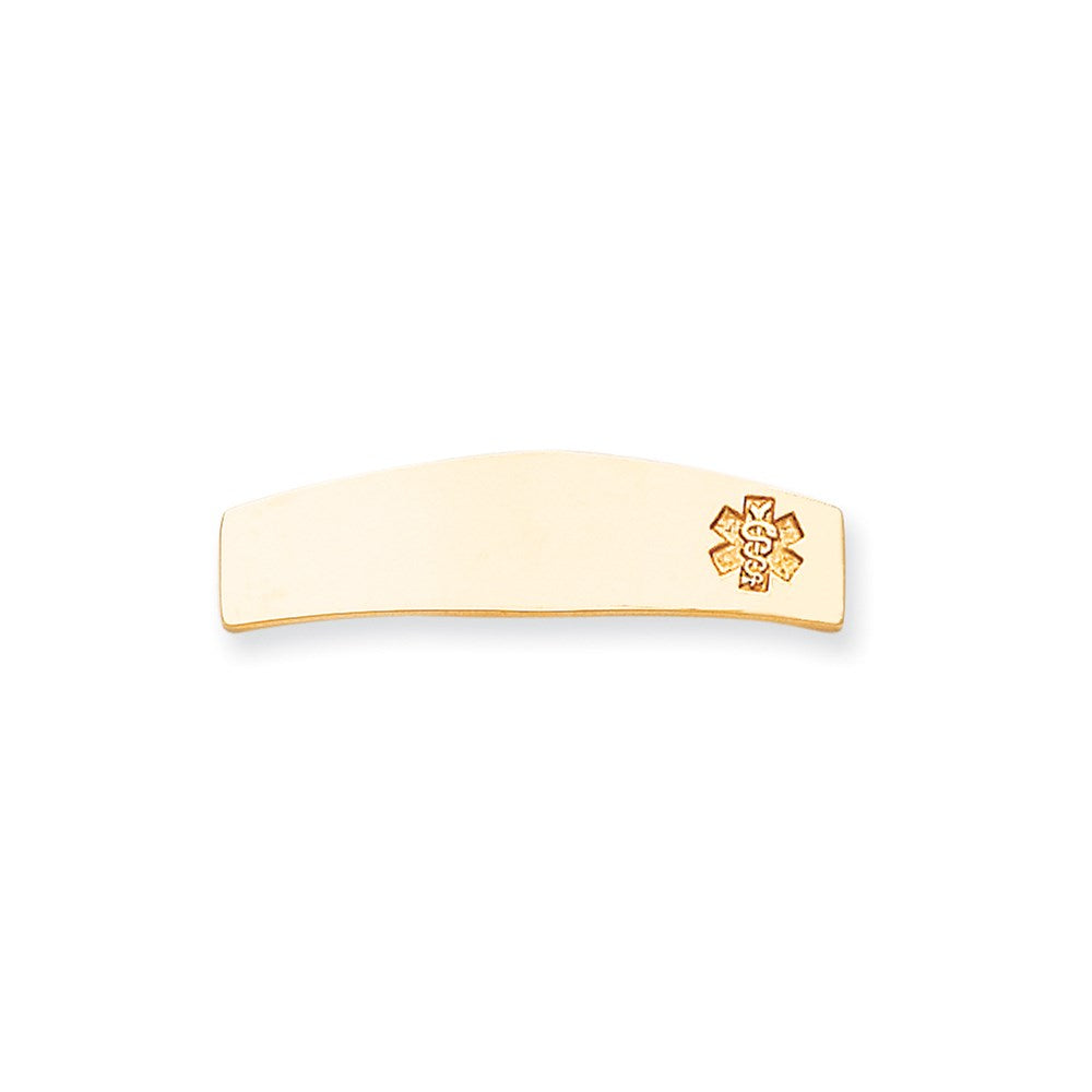 14K Gelbgold Non-enameled Medizinisch Schmuck Platte