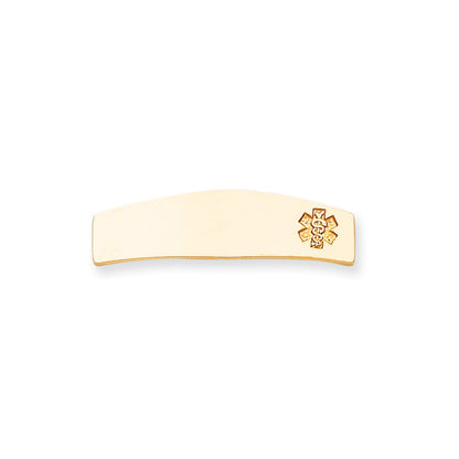 14K Gelbgold Non-enameled Medizinisch Schmuck Platte