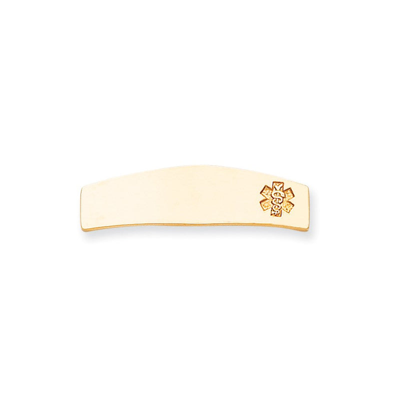 14K Gelbgold Non-enameled Medizinisch Schmuck Platte