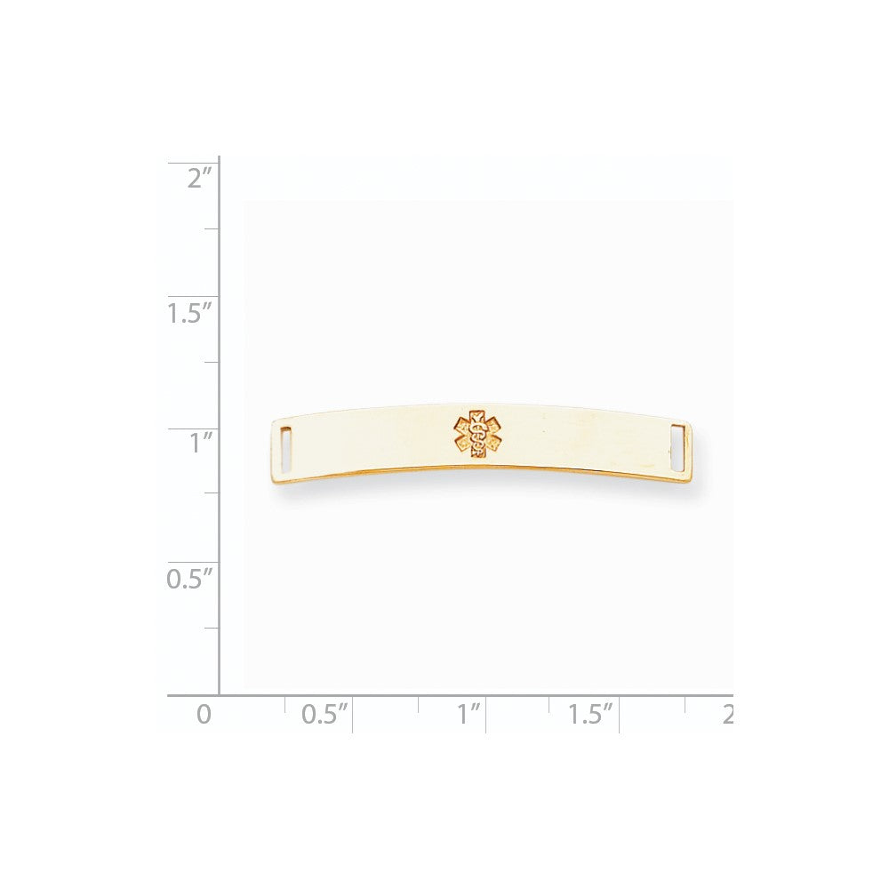 14K Gelbgold Non-enameled Medizinisch Schmuck Platte