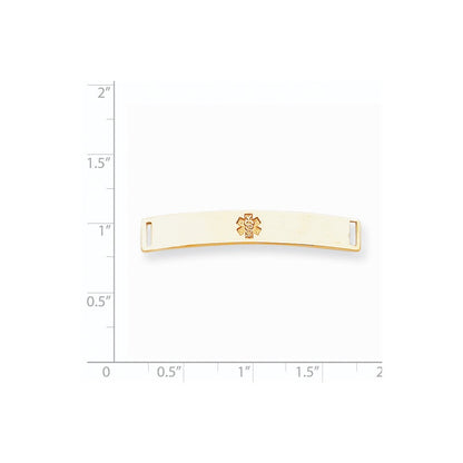 14K Gelbgold Non-enameled Medizinisch Schmuck Platte