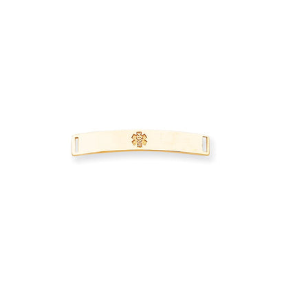 14K Gelbgold Non-enameled Medizinisch Schmuck Platte
