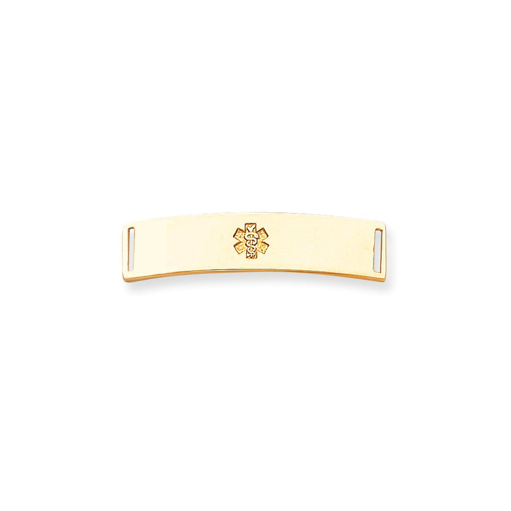 14K Gelbgold Non-enameled Medizinisch Schmuck Platte