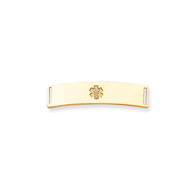 14K Gelbgold Non-enameled Medizinisch Schmuck Platte