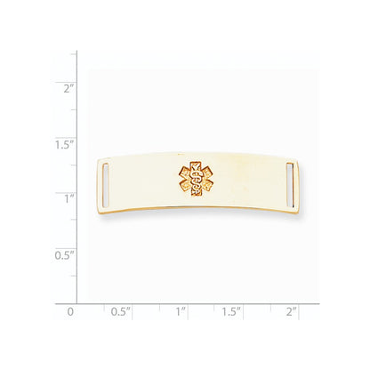 14K Gelbgold Non-enameled Medizinisch Schmuck Platte