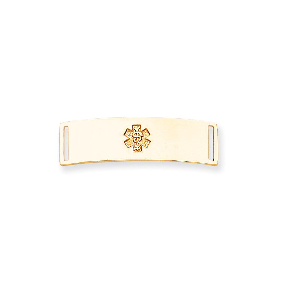 14K Gelbgold Non-enameled Medizinisch Schmuck Platte