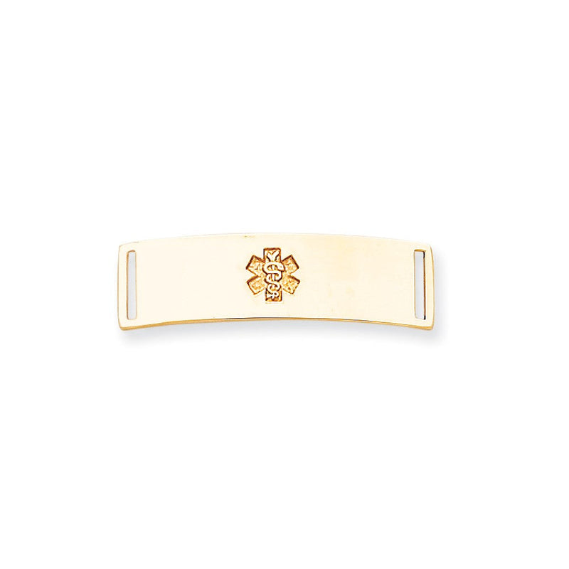 14K Gelbgold Non-enameled Medizinisch Schmuck Platte