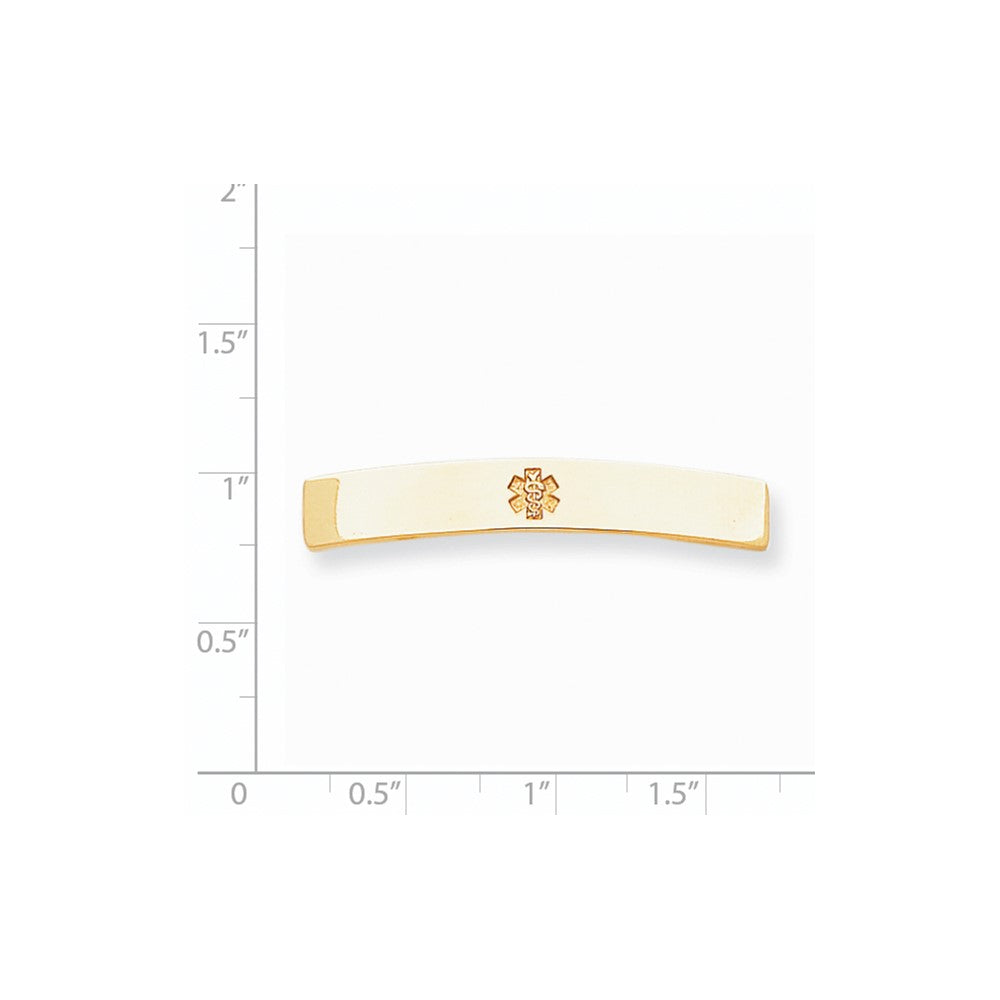 14K Gelbgold Non-enameled Medizinisch Schmuck Platte