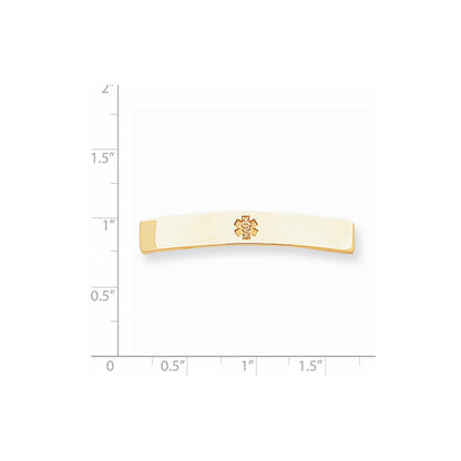 14K Gelbgold Non-enameled Medizinisch Schmuck Platte