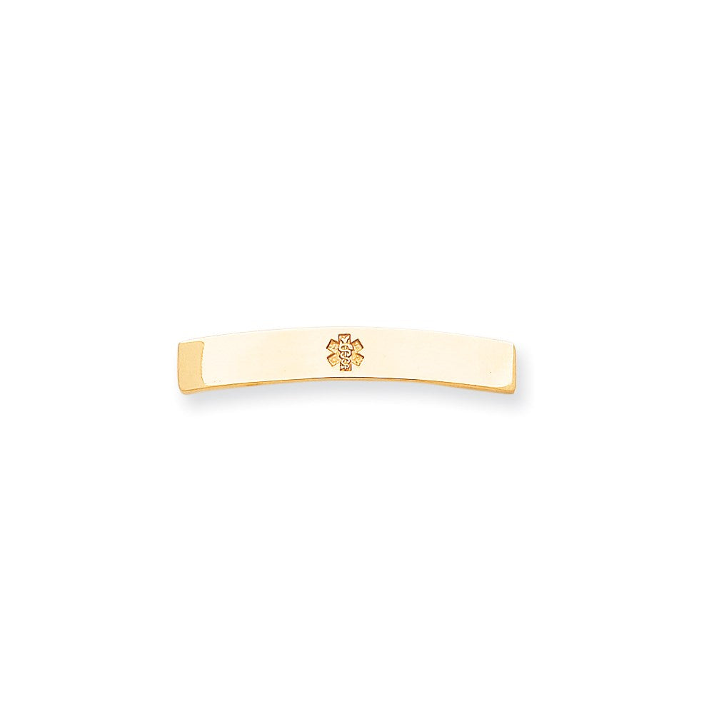 14K Gelbgold Non-enameled Medizinisch Schmuck Platte