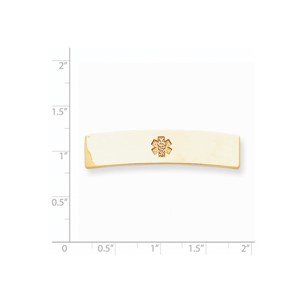 14K Gelbgold Non-enameled Medizinisch Schmuck Platte