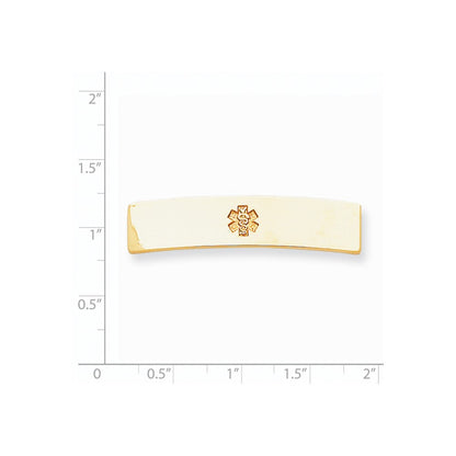 14K Gelbgold Non-enameled Medizinisch Schmuck Platte