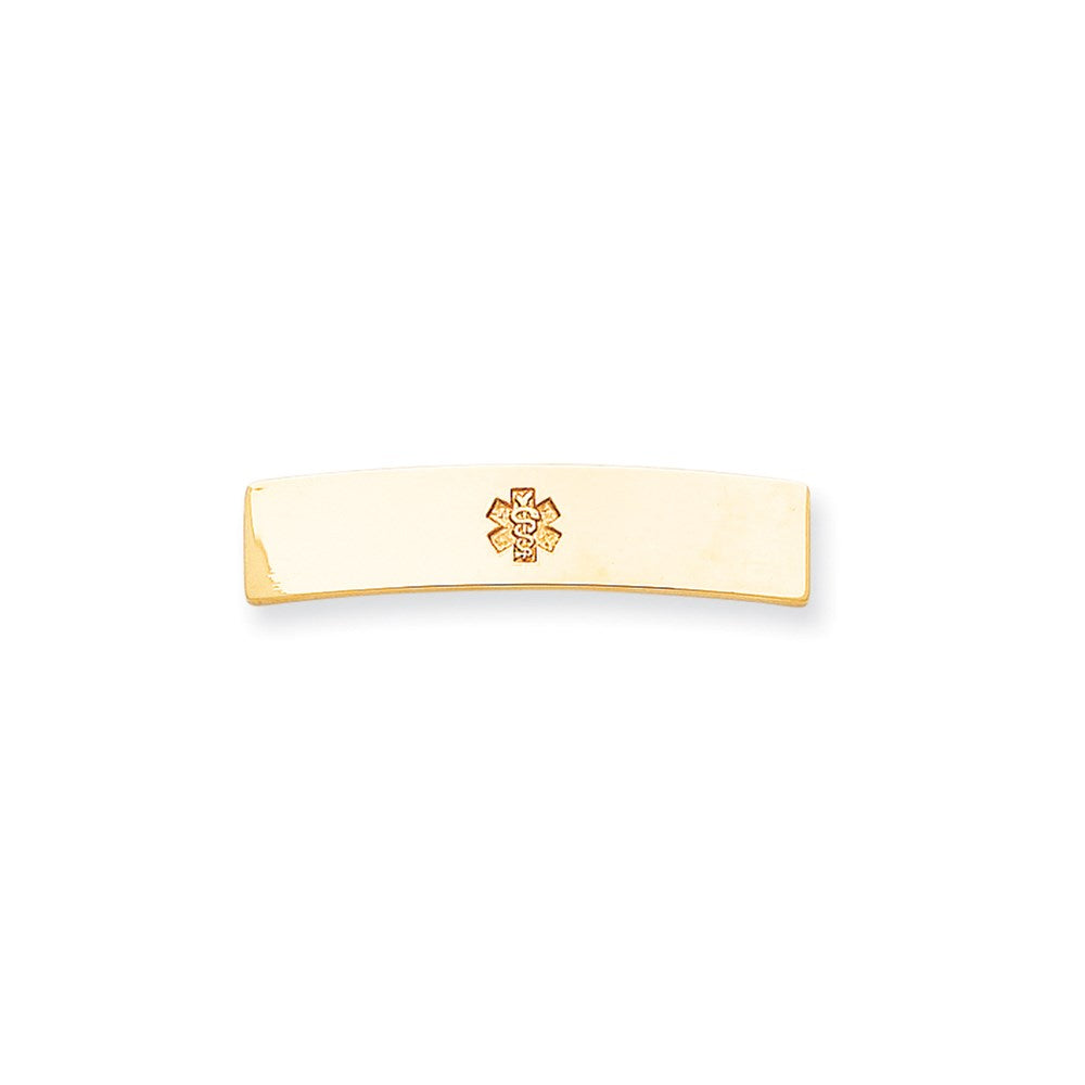 14K Gelbgold Non-enameled Medizinisch Schmuck Platte