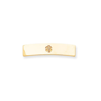 14K Gelbgold Non-enameled Medizinisch Schmuck Platte