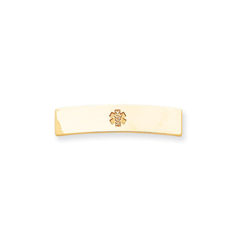 14K Gelbgold Non-enameled Medizinisch Schmuck Platte