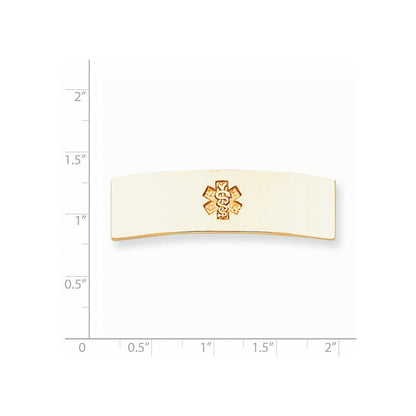 14K Gelbgold Non-enameled Medizinisch Schmuck Platte