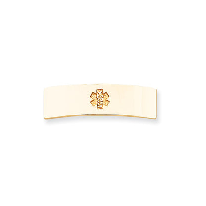 14K Gelbgold Non-enameled Medizinisch Schmuck Platte