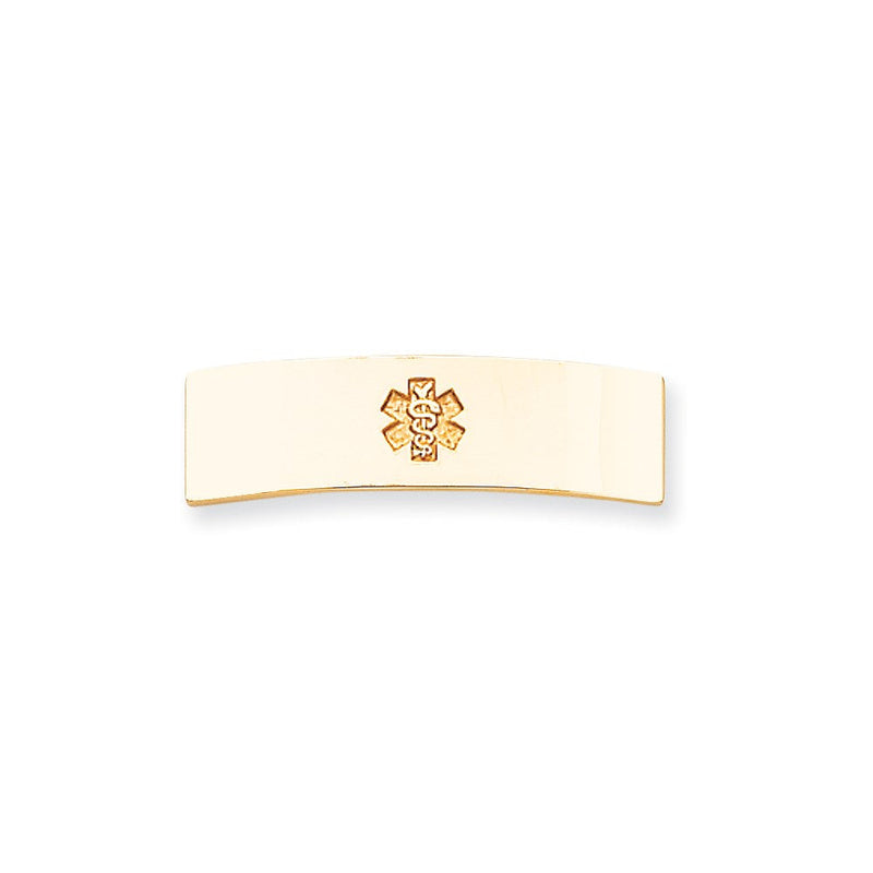 14K Gelbgold Non-enameled Medizinisch Schmuck Platte