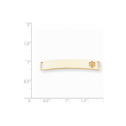 14K Gelbgold Non-enameled Medizinisch Schmuck Platte