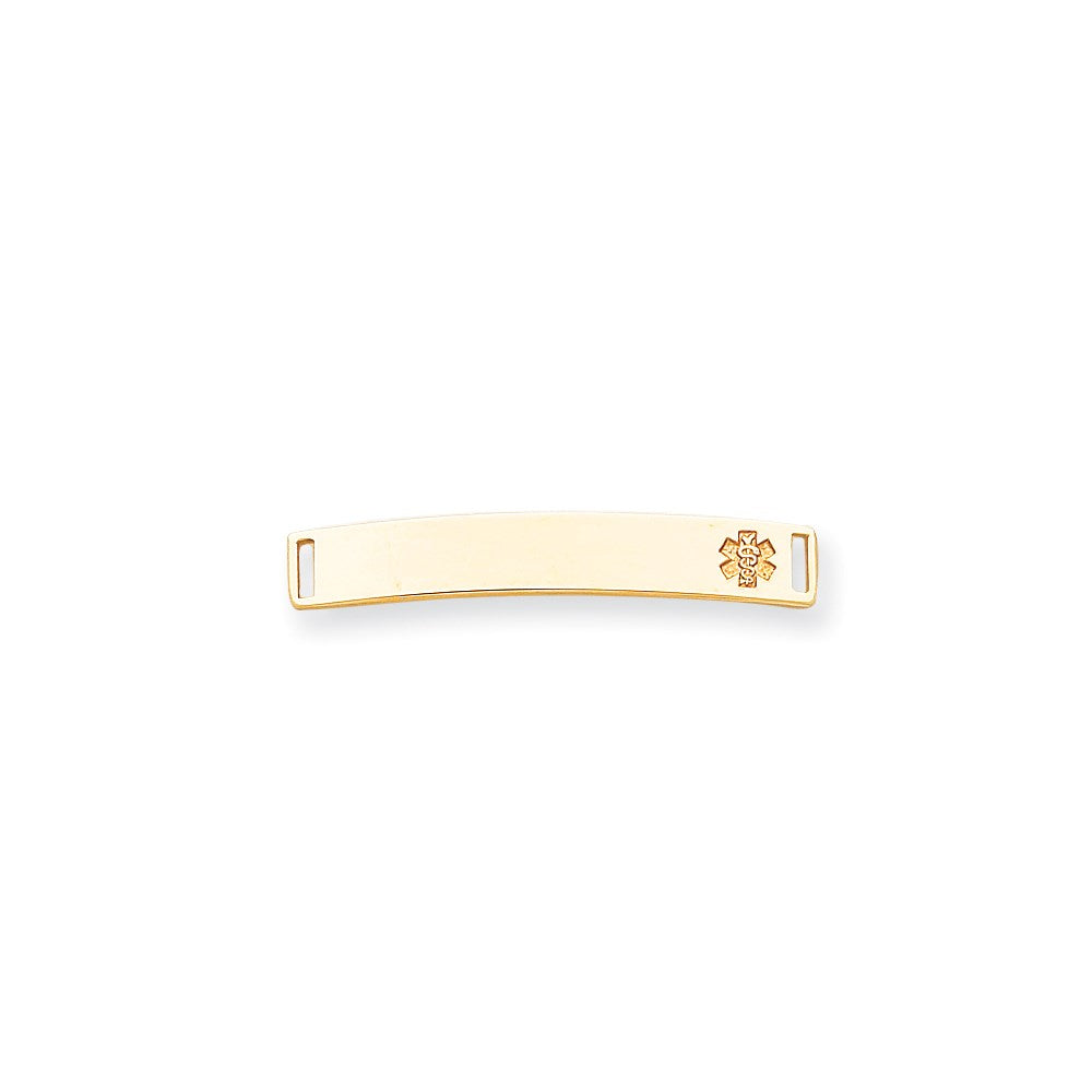 14K Gelbgold Non-enameled Medizinisch Schmuck Platte