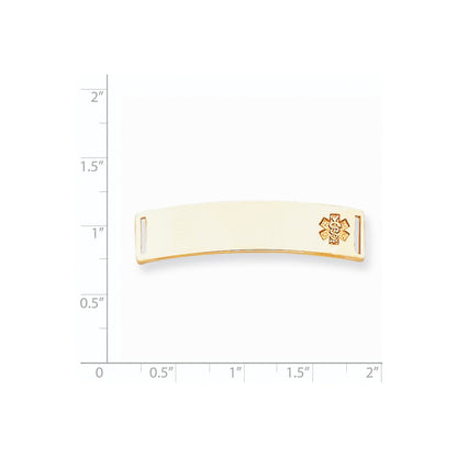 14K Gelbgold Non-enameled Medizinisch Schmuck Platte