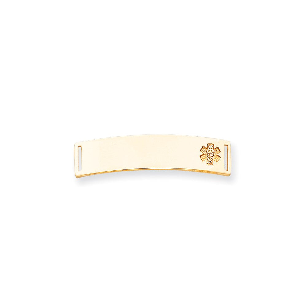 14K Gelbgold Non-enameled Medizinisch Schmuck Platte