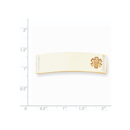 14K Gelbgold Non-enameled Medizinisch Schmuck Platte