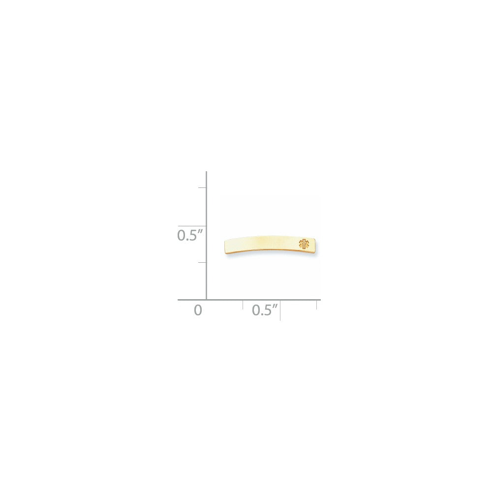 14K Gelbgold Non-enameled Medizinisch Schmuck Platte
