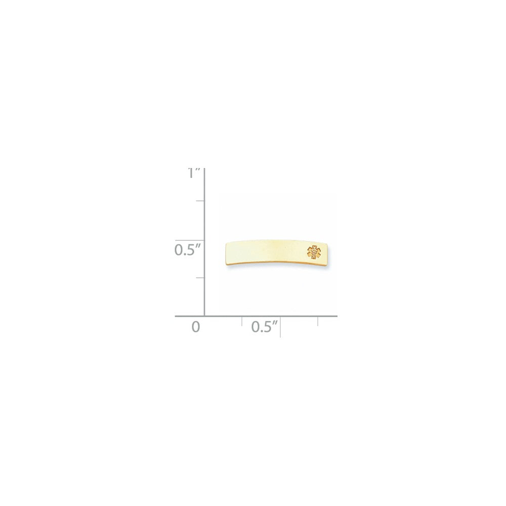 14K Gelbgold Non-enameled Medizinisch Schmuck Platte