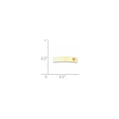 14K Gelbgold Non-enameled Medizinisch Schmuck Platte
