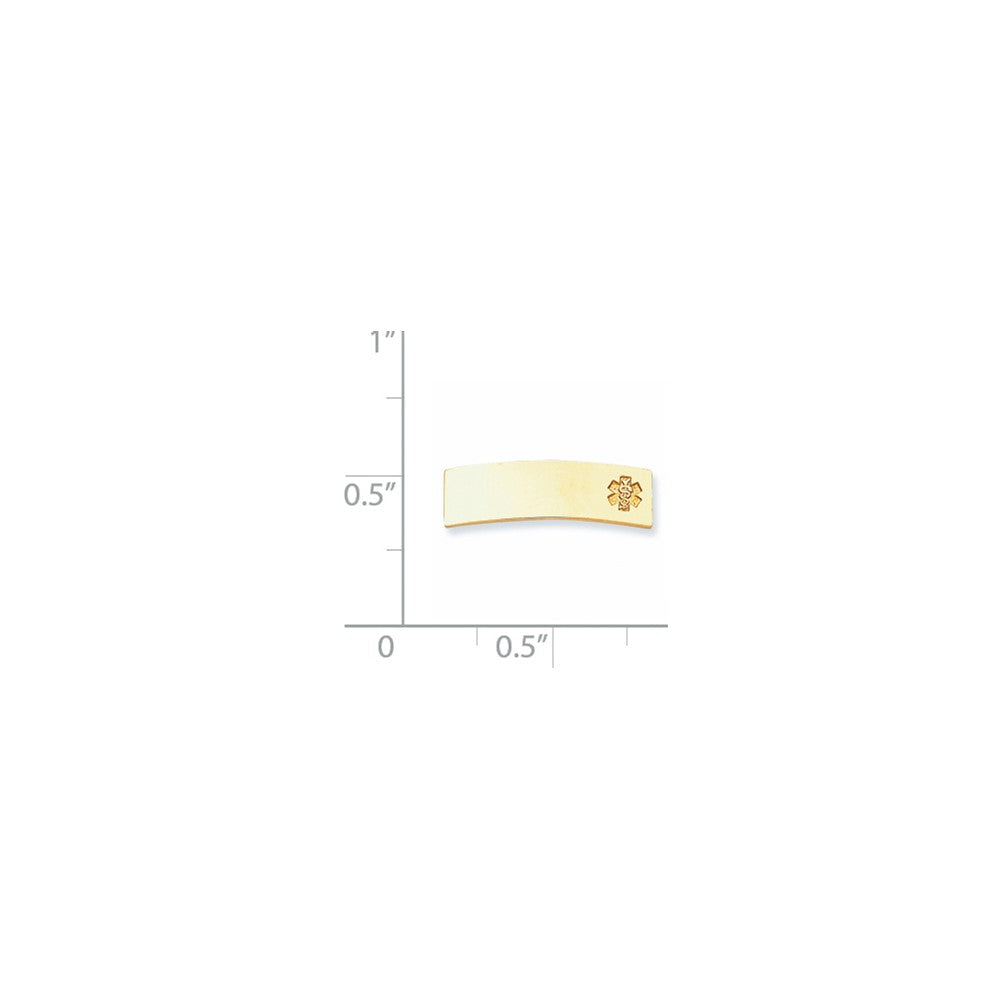 14K Gelbgold Non-enameled Medizinisch Schmuck Platte