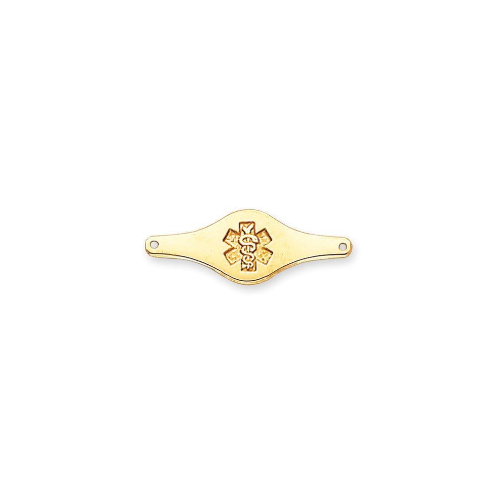 14K Gelbgold Non-enameled Medizinisch Schmuck Platte