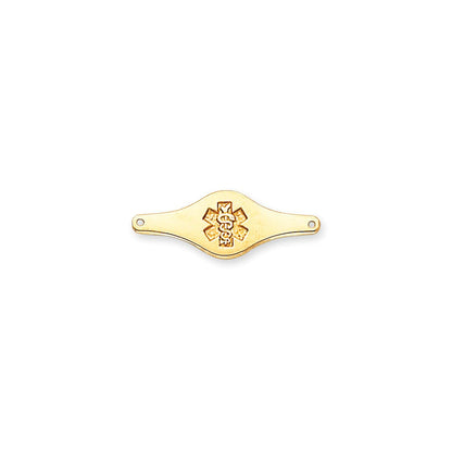 14K Gelbgold Non-enameled Medizinisch Schmuck Platte