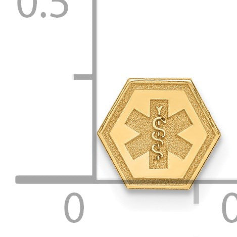 14K Gelbgold 14K Non-enameled Attachable Medizinisch Emblem Charm