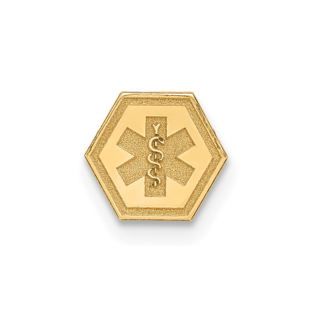 14K Gelbgold 14K Non-enameled Attachable Medizinisch Emblem Charm