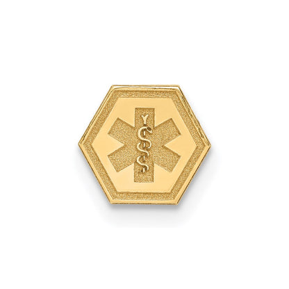 14K Gelbgold 14K Non-enameled Attachable Medizinisch Emblem Charm