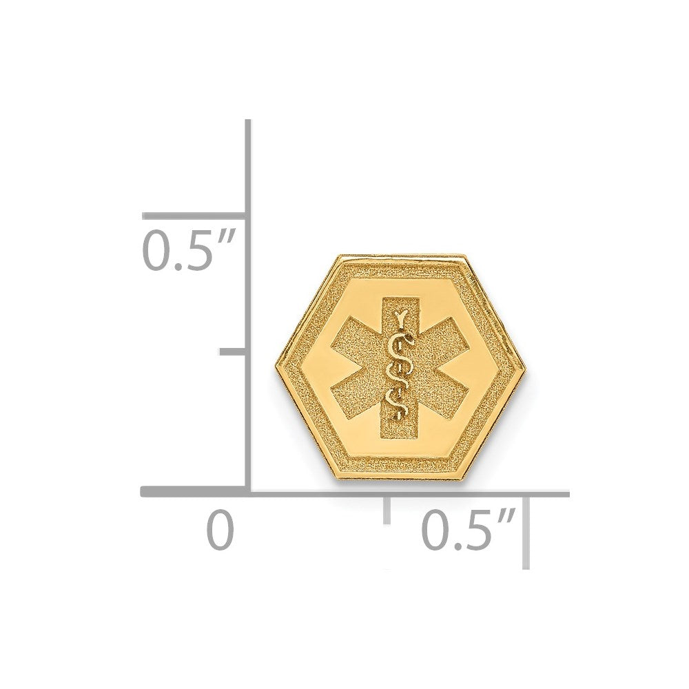 14K Gelbgold 14K Non-enameled Attachable Medizinisch Emblem Charm