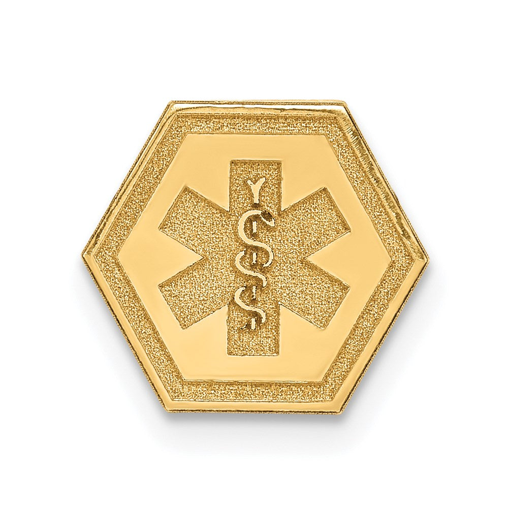 14K Gelbgold 14K Non-enameled Attachable Medizinisch Emblem Charm