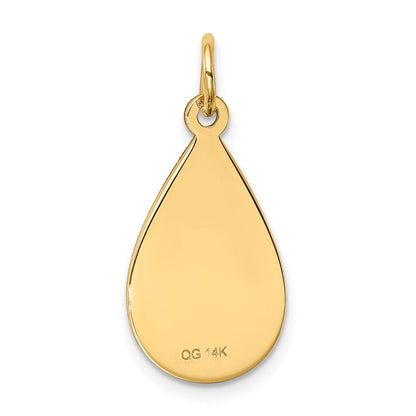 14K Gelbgold Medizinschmuck-Anhänger, unemailliert