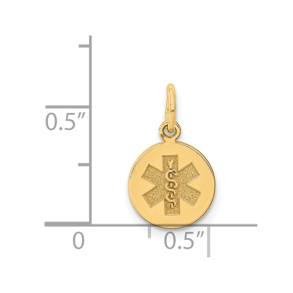 14K Gelbgold 14K Medizinisch Schmuck Unenameled Anhänger